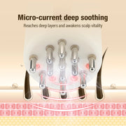 Microcurrent Head Scalp Massage Comb Head Scratcher LED Light Vibration 6ml Serum Oil Applicator Hair Growth Waterproof-Health Wisdom™