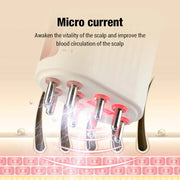 Microcurrent Head Scalp Massage Comb Head Scratcher LED Light Vibration 6ml Serum Oil Applicator Hair Growth Waterproof-Health Wisdom™