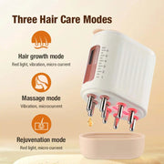 Microcurrent Head Scalp Massage Comb Head Scratcher LED Light Vibration 6ml Serum Oil Applicator Hair Growth Waterproof-Health Wisdom™