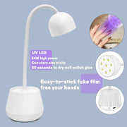 Mini Lotus Nail Lamp Quick Drying Gel Nail Polish Dryer UV Light For Gel Nails Professional Bendable UV LED Lamp For Manicure-Health Wisdom™