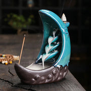 Moon & Fish Indoor Relaxation Decoration Home Decor Office Lucky Feng Shui Gadgets Indoor Ceramic Aromatherapy Stove -No Incense-Health Wisdom™