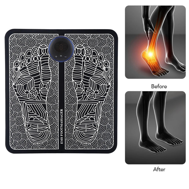 Motion Ciser Foot Massager Device Reflexology TENS Physiotherapy Electric Muscle Stimulator Circulation Booster for Feet and Leg-Health Wisdom™