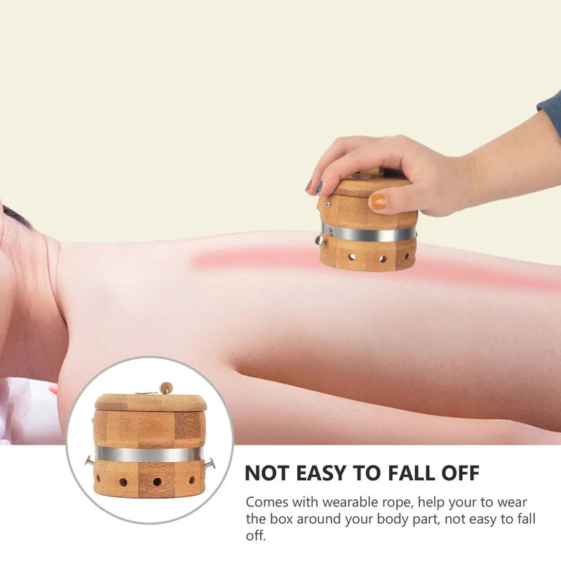 Moxibustion Box Adjustable Temperature Moxa Heat Tank with Wearable Rope Moxa Box Pain Relief Moxa Cone Burner Warm Massager-Health Wisdom™
