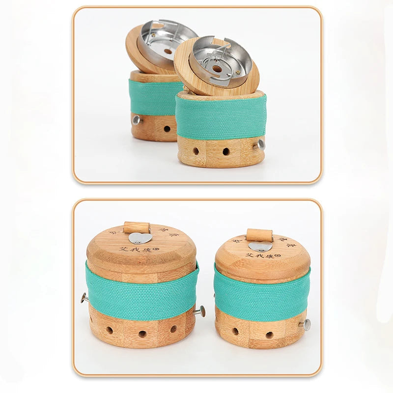 Moxibustion Box Adjustable Temperature Moxa Heat Tank with Wearable Rope Moxa Box Pain Relief Moxa Cone Burner Warm Massager-Health Wisdom™