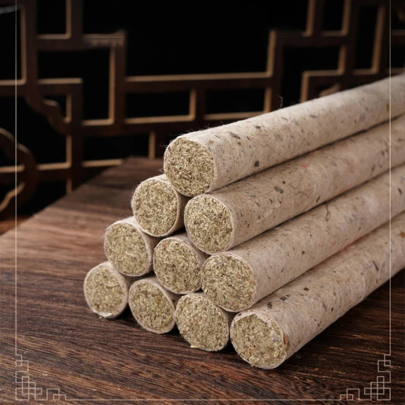 Mulberry Leaf Paper Moxa Using Pure Nature Wormwood Wooden Peg Method Grinding Warm Meridian Therapy Relieve Pain Health Care-Health Wisdom™