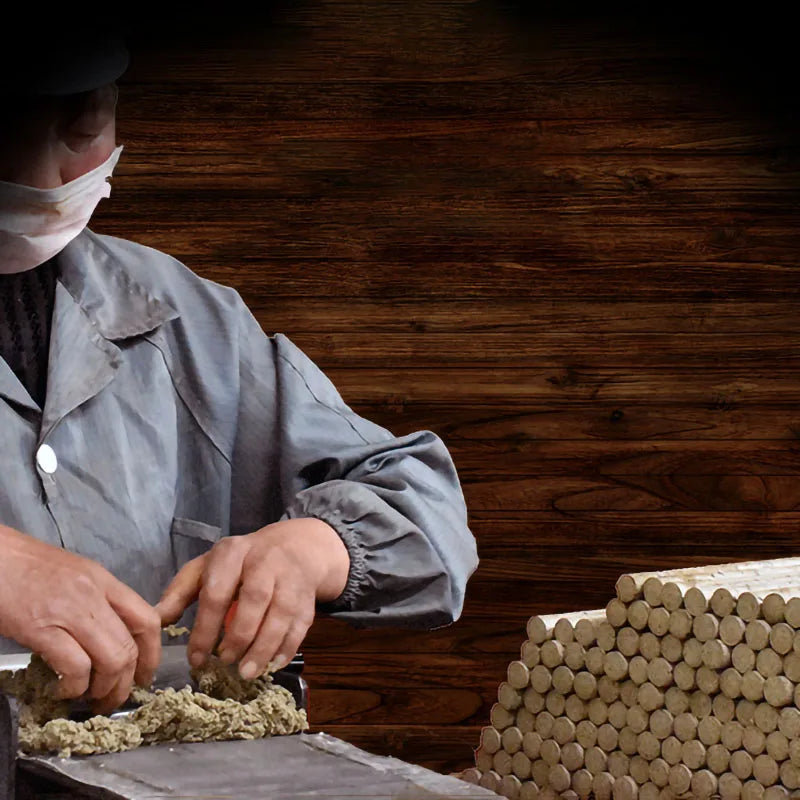 Mulberry Leaf Paper Moxa Using Pure Nature Wormwood Wooden Peg Method Grinding Warm Meridian Therapy Relieve Pain Health Care-Health Wisdom™
