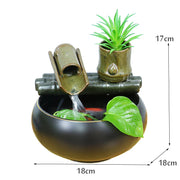 Multifunctional Indoor Water Fountain Mini Fish Tank Flower Pot Tabletop Fountain With Soothing Sound for Office and Home Decor-Health Wisdom™