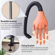 Nail Art Practice Equipment with 100pc False Nails Adjustable Flexible Manicure Training Prosthetic Hand Nail Art False Hand Set-Health Wisdom™