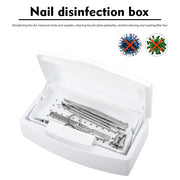 Nail Art Sterilizer Tray Disinfection Box Sterilizing Clean Nail Art Salon Manicure Implement Sanitize Equipment Cleaner Tools-Health Wisdom™