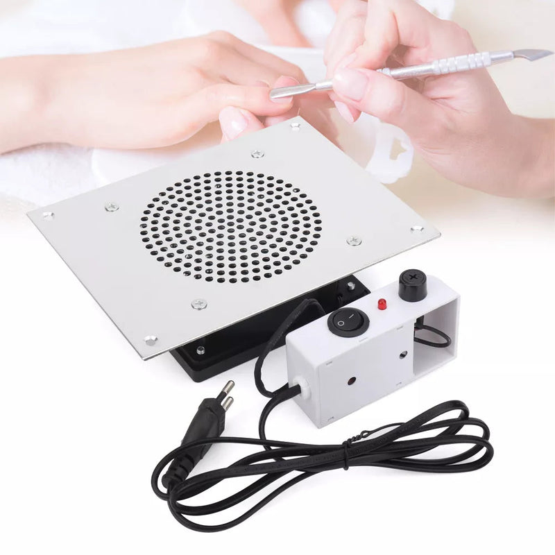 Nail Dust Collector Strong Vacuum Suction Table Desk Dust Cleaner Manicure Predicure Machine w/ Filter Nail Extractor Fan Salon-Health Wisdom™