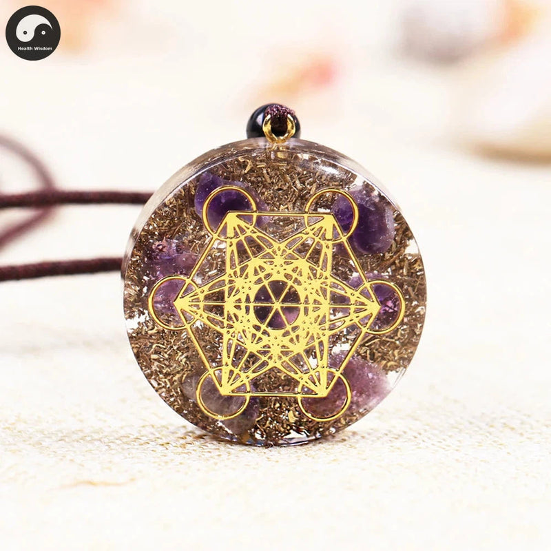 Natural Amethyst Orgone Pendant Chakra Necklace Women Men Healing Energy Orgonite Meditation Jewelry Amulet-Health Wisdom™