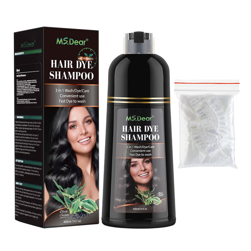 Natural Brown Hair Color Permanent Hair Coloring Shampoo Long Lasting Black Hair Dye Shampoo For Women Men Professional Dye-Health Wisdom™