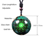 Natural Malachite Chakra Pendant Yoga Meditation Reiki Healing Crystal Orgonite Spiritual Energy Necklace-Health Wisdom™