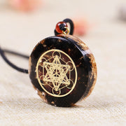 Natural Obsidian Necklace Reiki Garnet Energy Orgonite Converter Healing Yoga Necklace Orgone Gift For Women Amulet Jewelry-Health Wisdom™