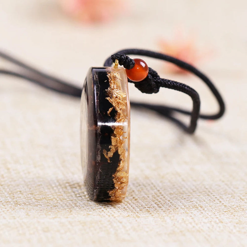 Natural Obsidian Necklace Reiki Garnet Energy Orgonite Converter Healing Yoga Necklace Orgone Gift For Women Amulet Jewelry-Health Wisdom™