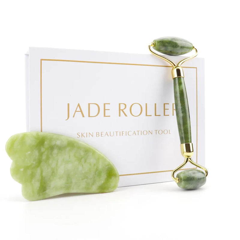 Natural Rose Quartz Roller Facial Jade Roller Stone Gua sha Scraper Face Lifting Massage Skin Eye Body Massager Beauty Care Tool-Health Wisdom™