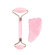 Natural Rose Quartz Roller Facial Jade Roller Stone Gua sha Scraper Face Lifting Massage Skin Eye Body Massager Beauty Care Tool-Health Wisdom™