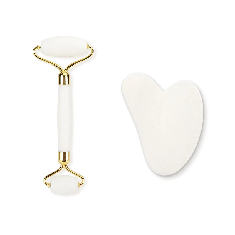Natural Rose Quartz Roller Facial Jade Roller Stone Gua sha Scraper Face Lifting Massage Skin Eye Body Massager Beauty Care Tool-Health Wisdom™