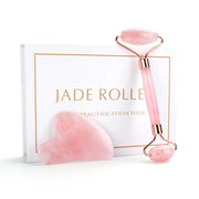 Natural Rose Quartz Roller Facial Jade Roller Stone Gua sha Scraper Face Lifting Massage Skin Eye Body Massager Beauty Care Tool-Health Wisdom™