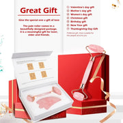 Natural Rose Quartz Roller Facial Jade Roller Stone Gua sha Scraper Face Lifting Massage Skin Eye Body Massager Beauty Care Tool-Health Wisdom™
