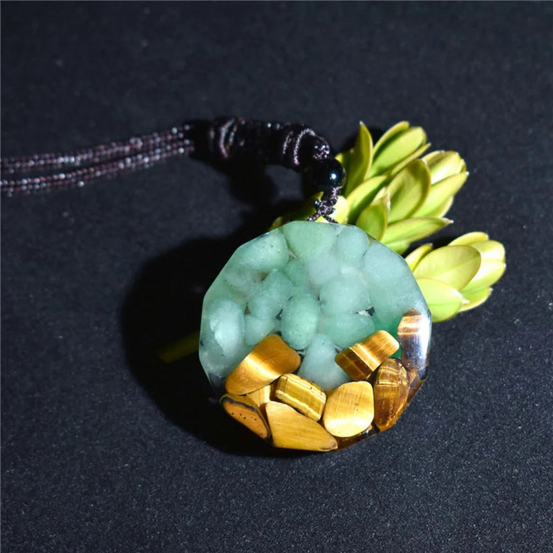 Natural Stone Pendant Meditation Crystal Orgonite Chakra Energy Crystal Pendant Meditation Healing Yoga Orgone Pendant For Men Women Gift-Health Wisdom™