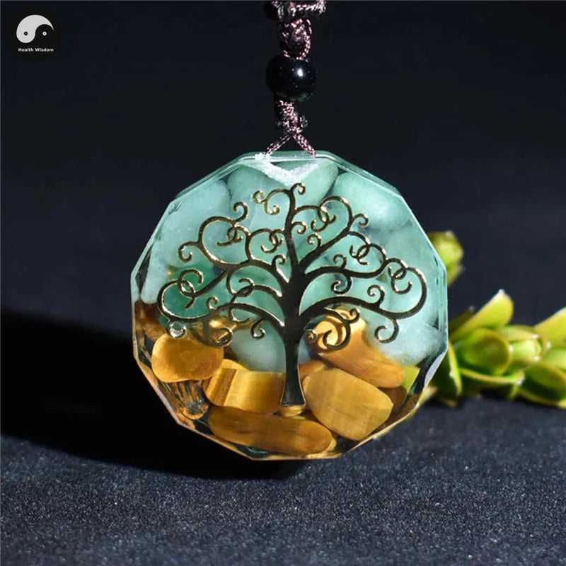 Natural Stone Pendant Meditation Crystal Orgonite Chakra Energy Crystal Pendant Meditation Healing Yoga Orgone Pendant For Men Women Gift-Health Wisdom™
