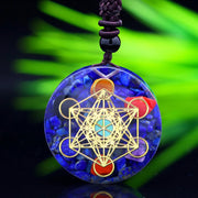 Natural Stone Pendant Meditation Healing Crystal Orgonite Lapis Lazuli Energy Orgone Necklace For Women Men Chakra Jewelry Gifts-Health Wisdom™