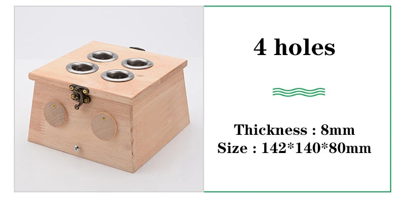 Nature Oak Moxibustion Burner Box Warm Acupuntura Massage Therapy Moxa Stick Neck Knee Body Acupoint Massager 8mm Thickness-Health Wisdom™
