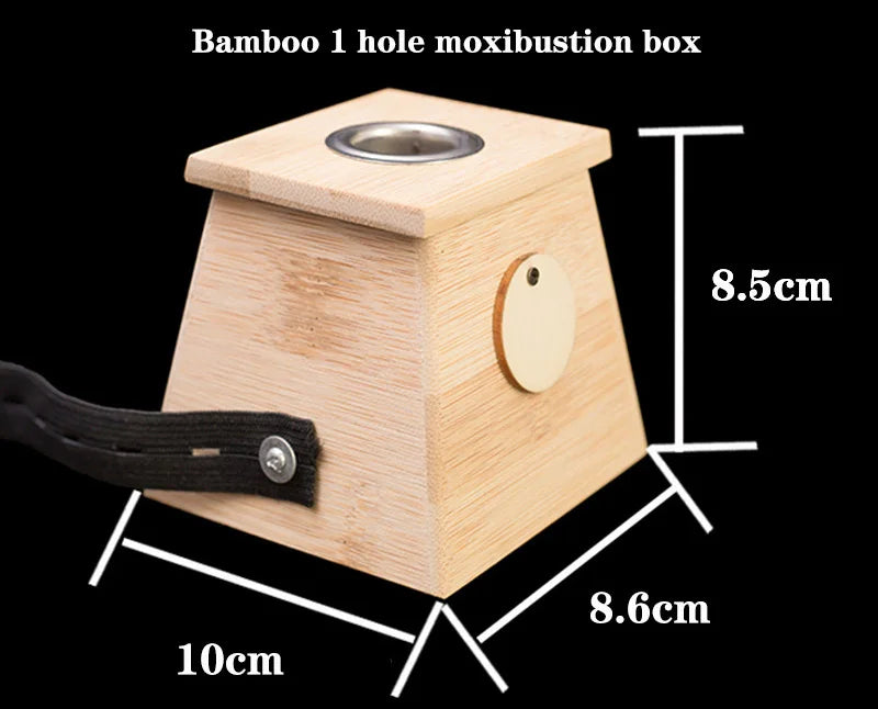 Nature Oak Moxibustion Burner Box Warm Acupuntura Massage Therapy Moxa Stick Neck Knee Body Acupoint Massager 8mm Thickness-Health Wisdom™