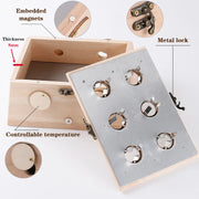 Nature Oak Moxibustion Burner Box Warm Acupuntura Massage Therapy Moxa Stick Neck Knee Body Acupoint Massager 8mm Thickness-Health Wisdom™