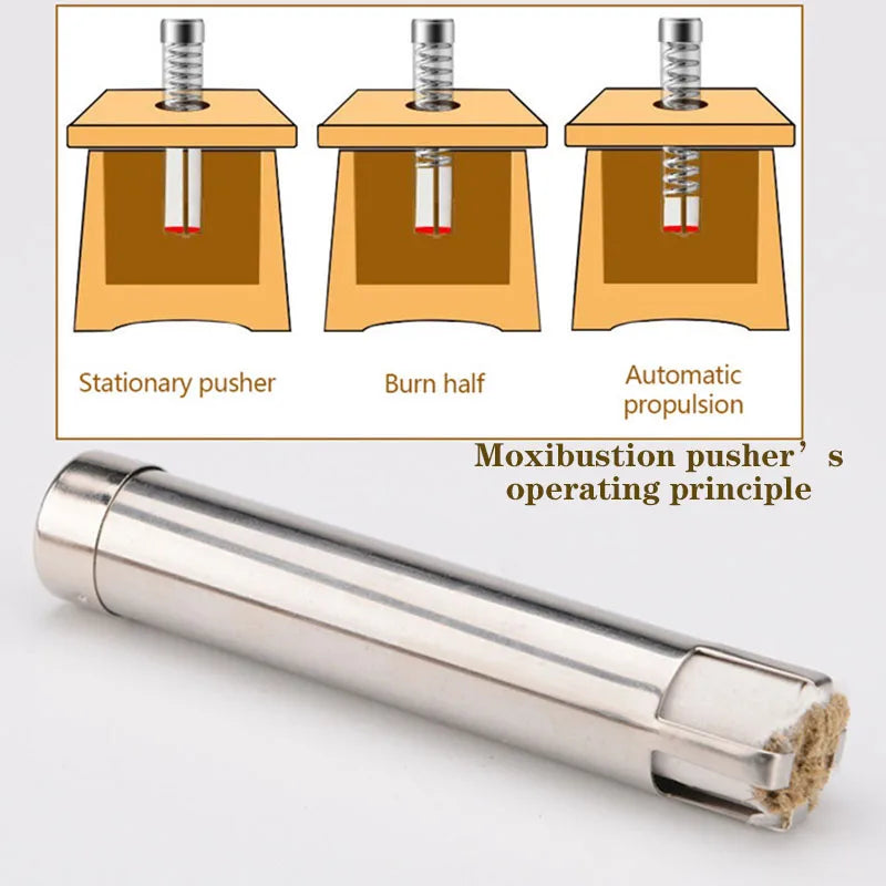 Nature Oak Moxibustion Burner Box Warm Acupuntura Massage Therapy Moxa Stick Neck Knee Body Acupoint Massager 8mm Thickness-Health Wisdom™