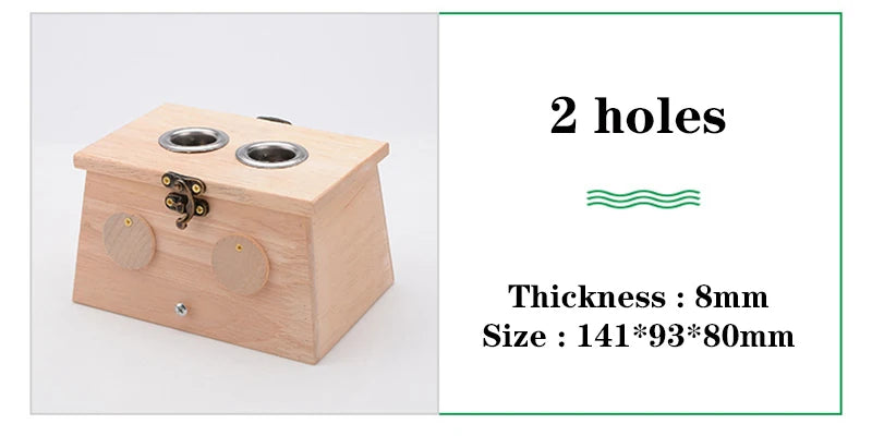 Nature Oak Moxibustion Burner Box Warm Acupuntura Massage Therapy Moxa Stick Neck Knee Body Acupoint Massager 8mm Thickness-Health Wisdom™