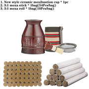 New Design Ceramic Moxibustion Burner Available for 20cm Moxa Roll Warm Massage Chinese Herb Scraping Therapy Hot Compress-Health Wisdom™