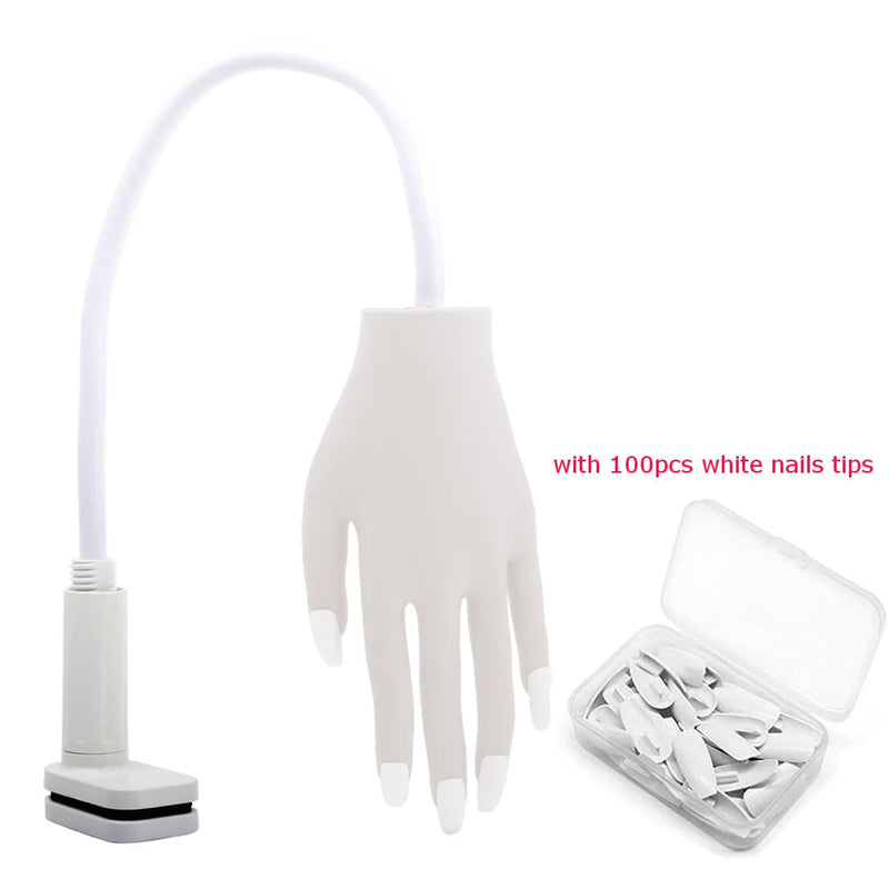 New Practice Hand for Nails Silicone Nail Art Practice Equipment False Hand Soft Training Display Model Hands Prosthetic Hands-Health Wisdom™