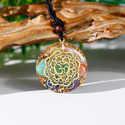 Om Symbol Orgone Pendant 7 Chakra Metatron Cube Orgonite Necklace Crystal Orgonite Healing Necklace For Men And Women-Health Wisdom™