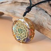 Om Symbol Orgone Pendant 7 Chakra Metatron Cube Orgonite Necklace Crystal Orgonite Healing Necklace For Men And Women-Health Wisdom™