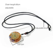Om Symbol Orgone Pendant 7 Chakra Metatron Cube Orgonite Necklace Crystal Orgonite Healing Necklace For Men And Women-Health Wisdom™