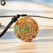 Om Symbol Orgone Pendant 7 Chakra Metatron Cube Orgonite Necklace Crystal Orgonite Healing Necklace For Men And Women-Health Wisdom™