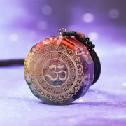 Om Symbol Orgonite Pendant Luminous Sri Yantra Necklace Sacred Geometry Chakra Energy Orgone Necklace Meditation Jewelry-Health Wisdom™