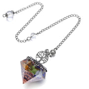 Orgone Aquamarine Crystal Pendulum Reiki Natural Orgonite Stone Pendant Tree of Life Pendulum for Dowsing Scrying Divination Pendulo X029-Health Wisdom™