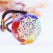 Orgone Energy Rainbow Pendant Necklace Spiritual Orgonite Crystal Healing 7 Chakra Stone Radiation Reiki Jewelry-Health Wisdom™