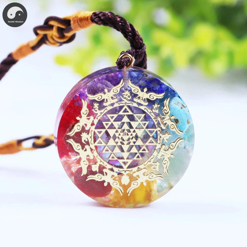 Orgone Energy Rainbow Pendant Necklace Spiritual Orgonite Crystal Healing 7 Chakra Stone Radiation Reiki Jewelry-Health Wisdom™