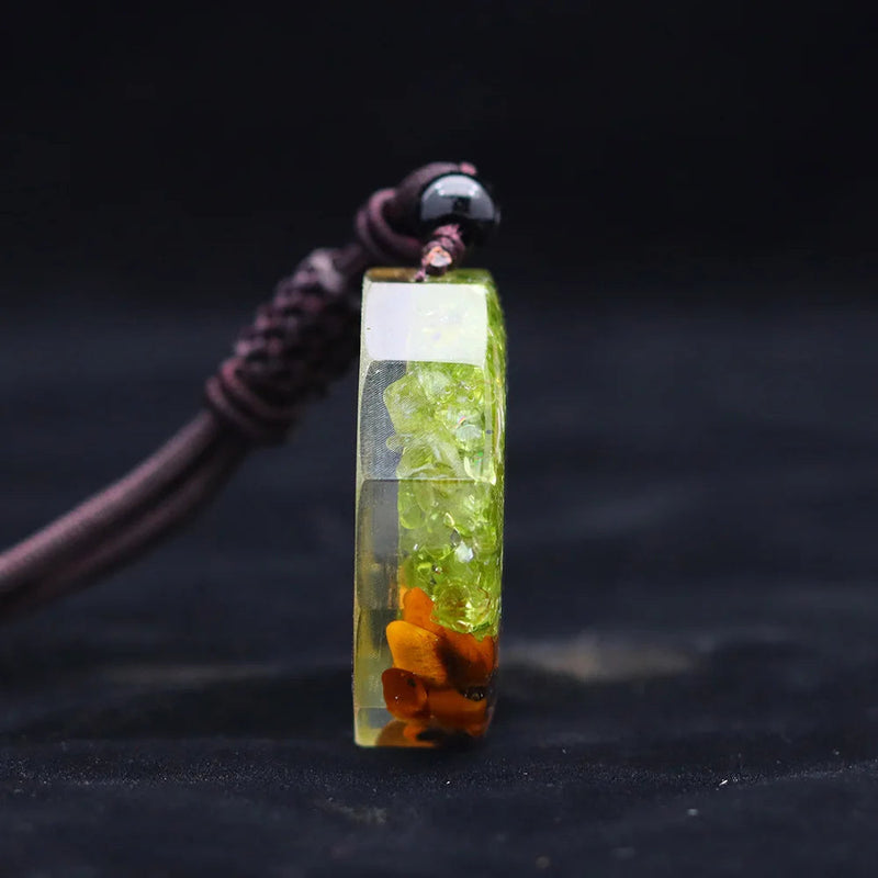 Orgone Necklace Generator Healing Reiki Green Olivine Tree Of Life Chakra Orgonite Pendant Energy Necklaces Meditation Jewelry-Health Wisdom™