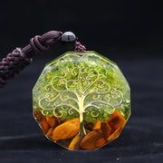 Orgone Necklace Generator Healing Reiki Green Olivine Tree Of Life Chakra Orgonite Pendant Energy Necklaces Meditation Jewelry-Health Wisdom™
