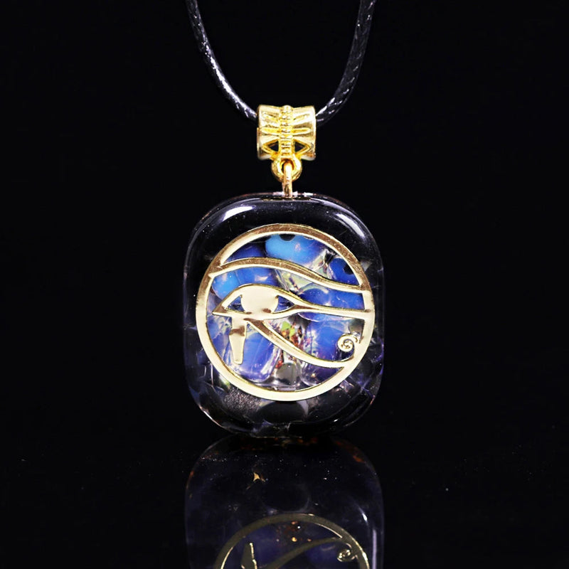 Orgonite Crystal Necklace Eye Of Horus Egypt Protection Pendant Ancient Orgone Egyptian Symbol Of Protection-Health Wisdom™