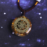 Orgonite Necklace Sri Yantra Pendant Sacred Geometry Tiger Eye Energy Necklace Orgone For Women Men Jewelry-Health Wisdom™