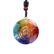 Orgonite Pendant 7 Chakra Orgone Natural Stone Necklace Revitalization Relaxation Energy Orgone Enhancing Crystal Necklace-Health Wisdom™