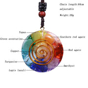 Orgonite Pendant 7 Chakra Orgone Natural Stone Necklace Revitalization Relaxation Energy Orgone Enhancing Crystal Necklace-Health Wisdom™