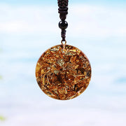 Orgonite Pendant Tiger Eye Necklace Sri Yantra Necklace Sacred Geometry Orgone Energy Healing Yoga Jewelry-Health Wisdom™