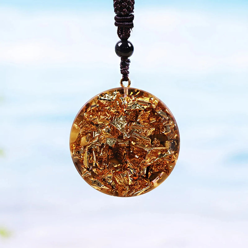Orgonite Pendant Tiger Eye Necklace Sri Yantra Necklace Sacred Geometry Orgone Energy Healing Yoga Jewelry-Health Wisdom™